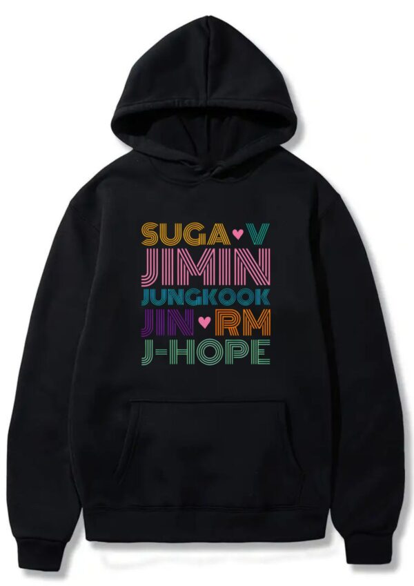 BTS Names Rainbow Hoodie